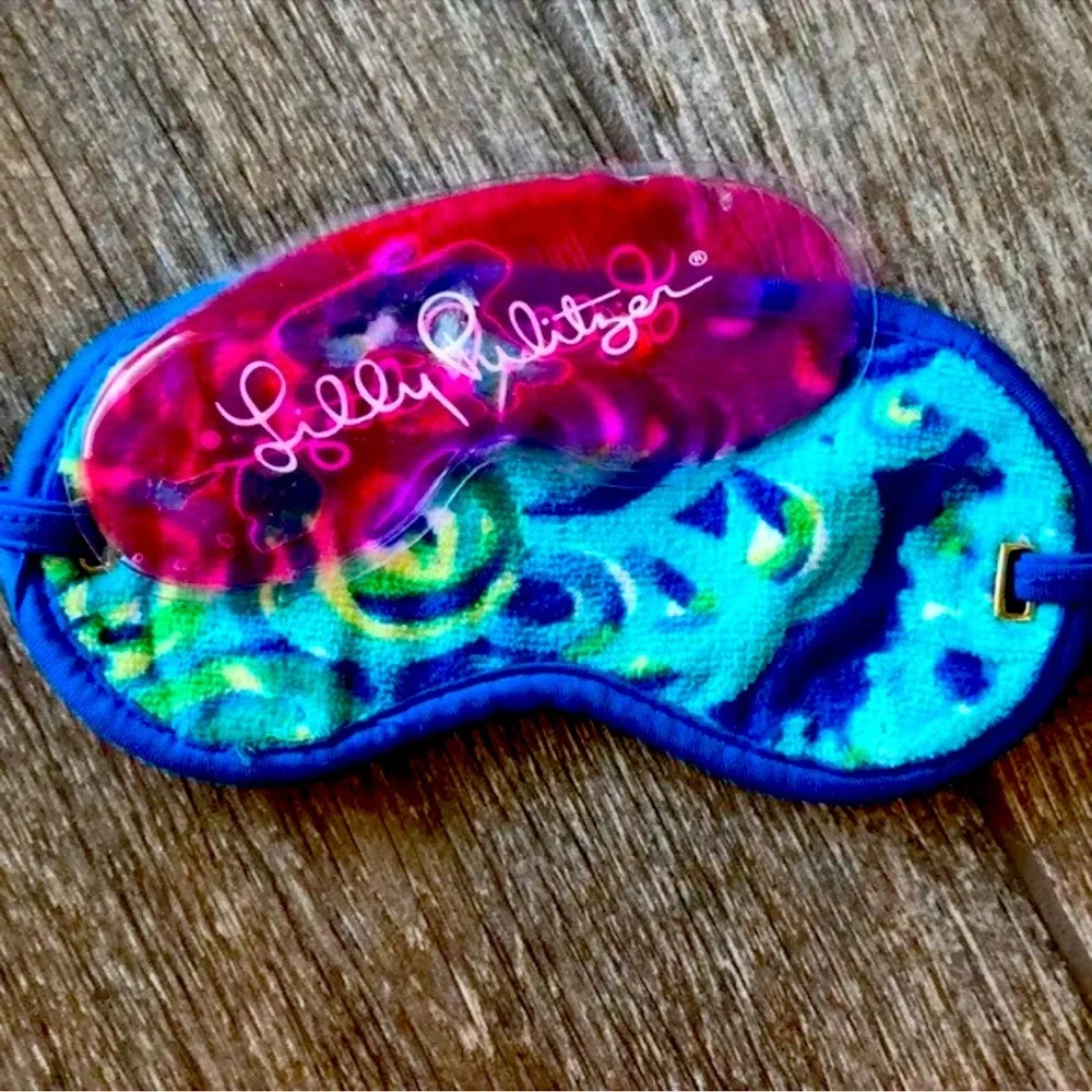 NWT LILLY PULITZER SEA BLUE COOLING EYE MASK LILLY'S LAGOON